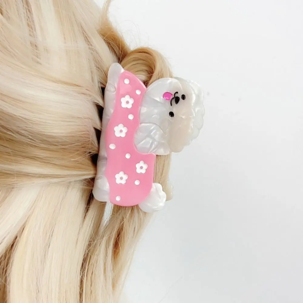 

Korean Style Cute Puppy Acetic AcidHair Claw Acetic Acid Hair Accessories Animal Shark Clip Flower Barrettes Cartoon Hair Clip