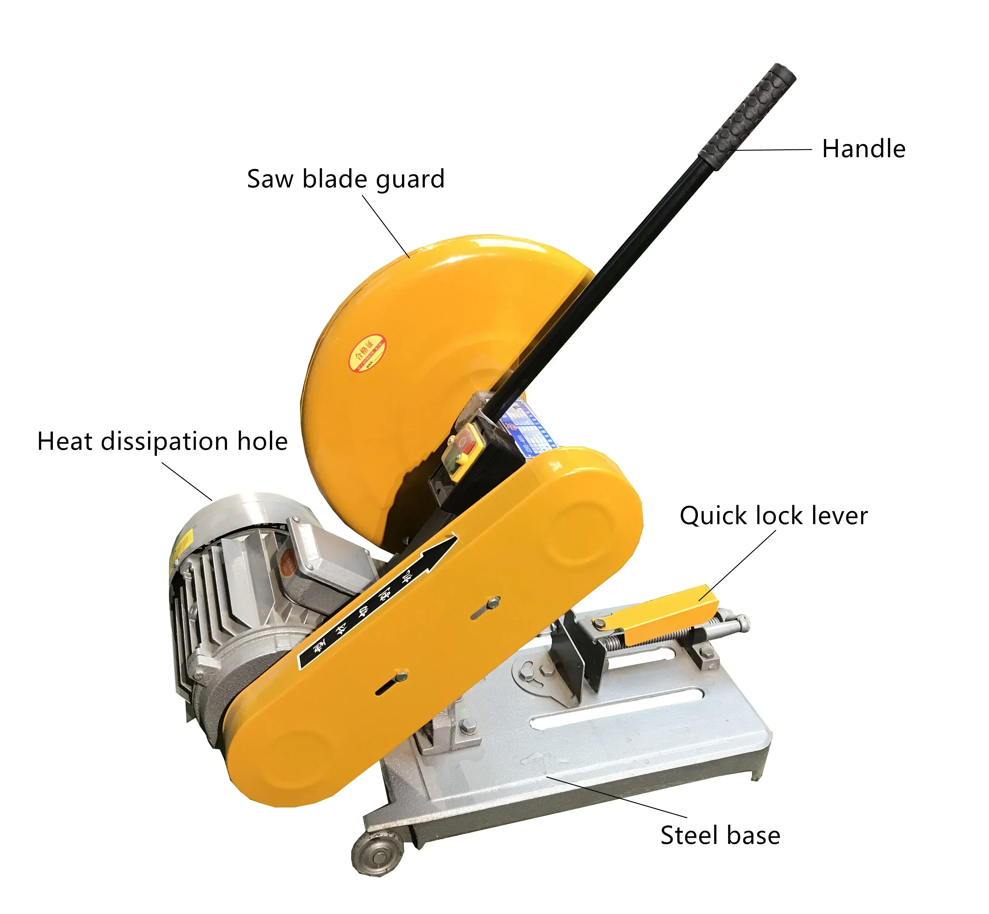 255 355 Type Cold Cutting Saw Machine Base Aluminum Alloy Material Threaded Steel Cutting Saw Portable Cold Cutting Saw Machine