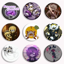 Pin de botón N V J de 31 estilos, insignia creativa de dibujos animados de Anime, perro UZI Killers, broche de Robot pequeño, coleccionable para fanáticos, 58mm