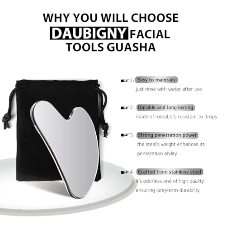 สแตนเลส Gua Sha Facial เครื่องมือ Guasha สําหรับใบหน้าโลหะ Gua Sha กระชับผิวนวด Guasha เครื่องมือความงามสําหรับ Body Eyes คอ M