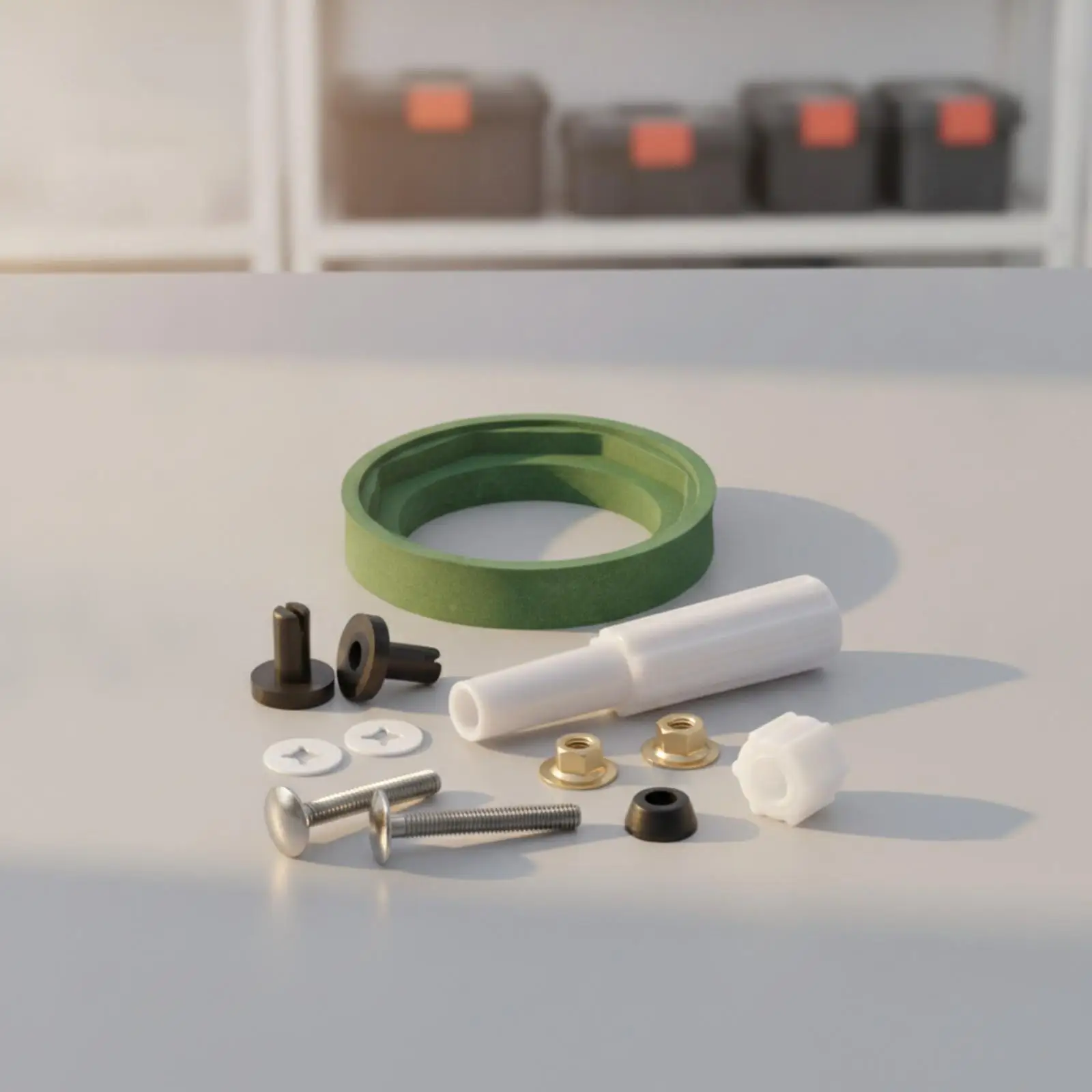 Solid Toilet Bowl Seal Ring Gasket for AS738756-0070A Complete DIY Plumbing Kit with Steel Hardware