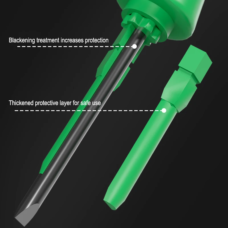 Double Head Insulated Screwdriver Slotted Phillips Dual-use Screw Driver for Circuit Home Appliance Repair Electrician Hand Tool