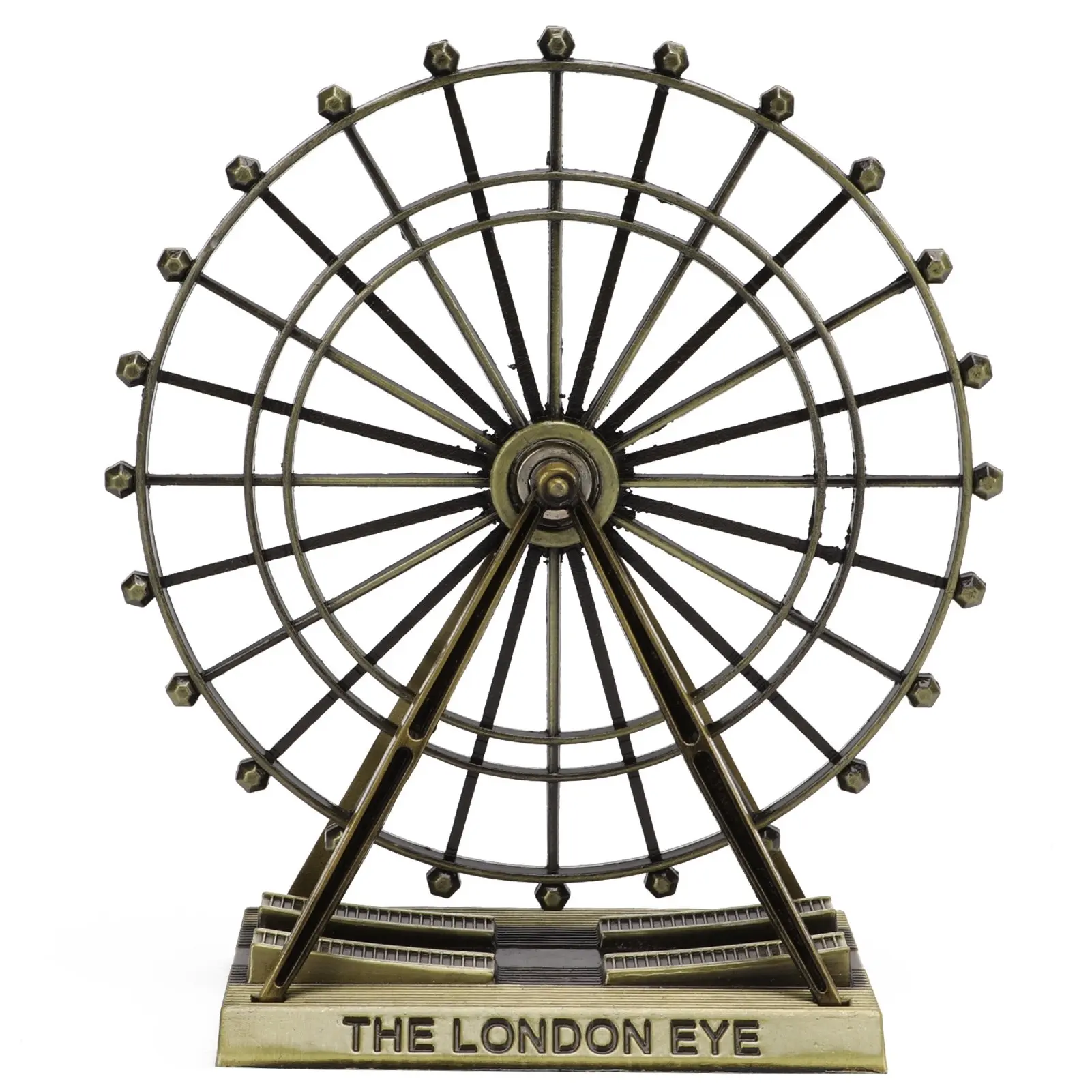 Ferris Wheel Model London Eye Shape Green Bronze Color Metal Ornaments for Home Office Club Decoration Gift
