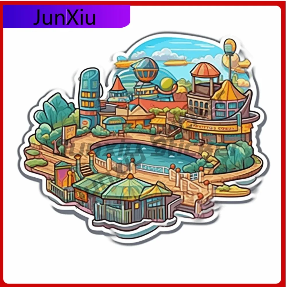 

Beach Boardwalk Sticker Water Bottle Decal Vacation Travel Souvenir Cute Waterproof Vinyl Decoratio Car Laptop Window B