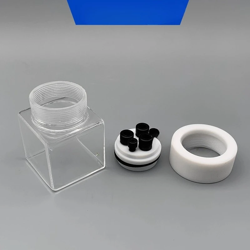 

H-type all-quartz optical replaceable membrane sealed electrolytic cell/photocatalytic three-electrode system customization