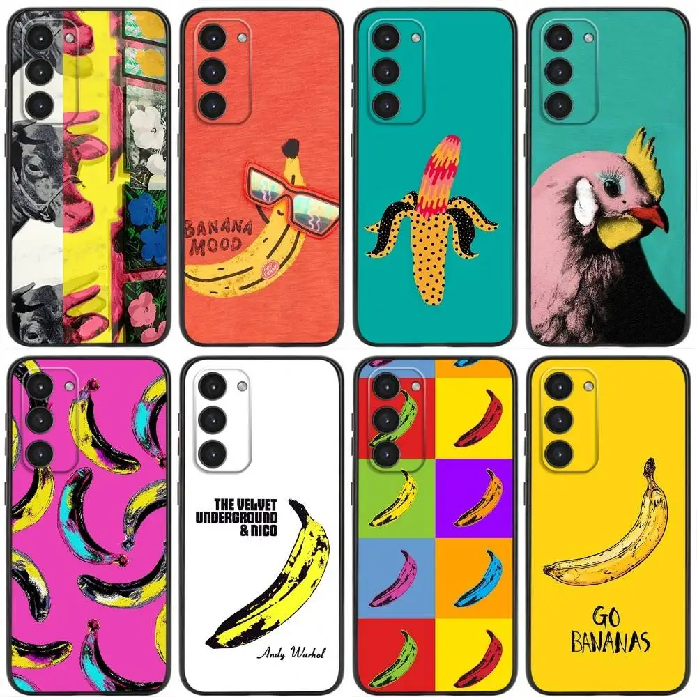 A-Andy W-Warhol Art Banana Phone Case For Samsung Galaxy A20,21s,22,31,32,52,53,72,73,80,91 Soft Liquid Silicone Black Cover