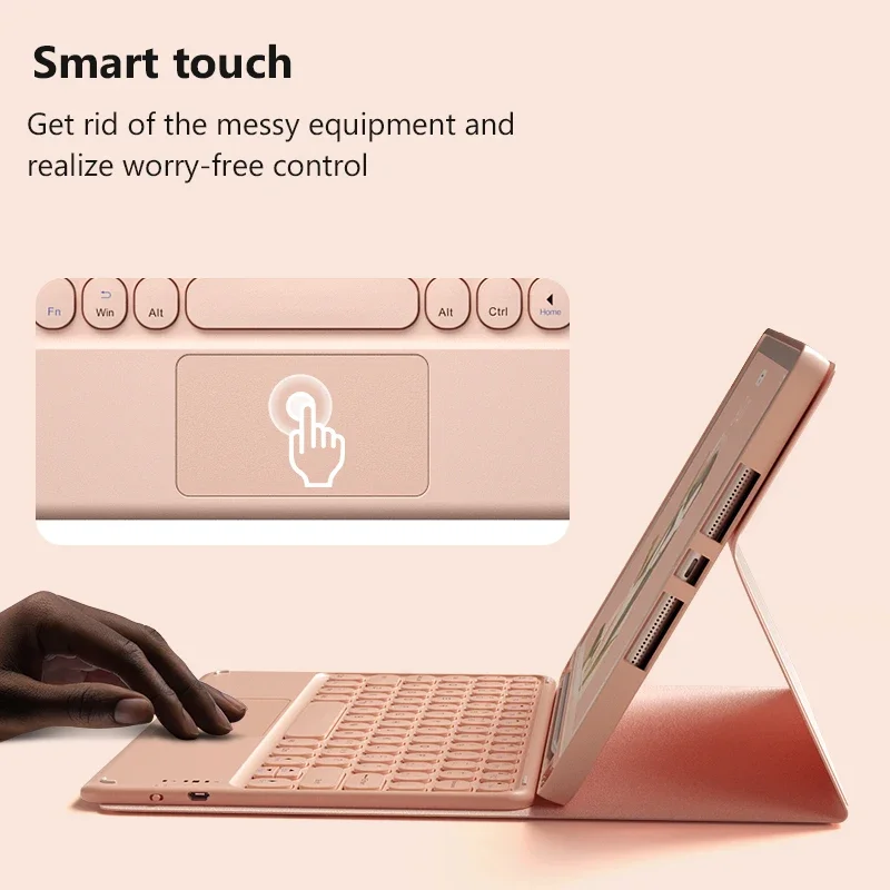 Mini Bluetooth-compatible IPad Keyboard Case Cover For IPad Pro 202112.9 Wireless Keyboard Mouse For IPad Air 4 8th Generation