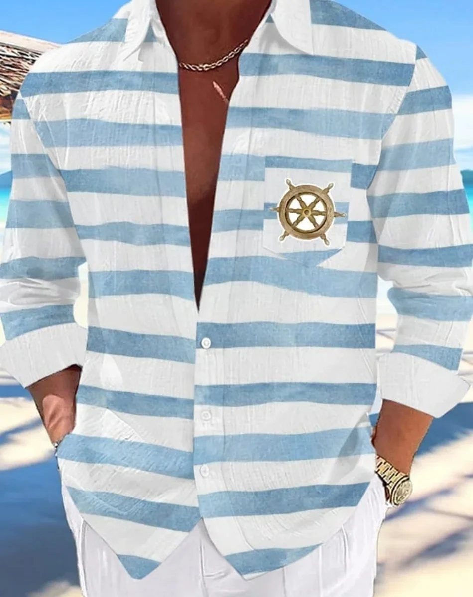 جديد الرجال قميص غير رسمي قميص هاواي صيفي الرجال الصيف ثلاثية الأبعاد مطبوعة البحرية نمط قميص عادية كم قصير قميص ملابس للرجال التنفس