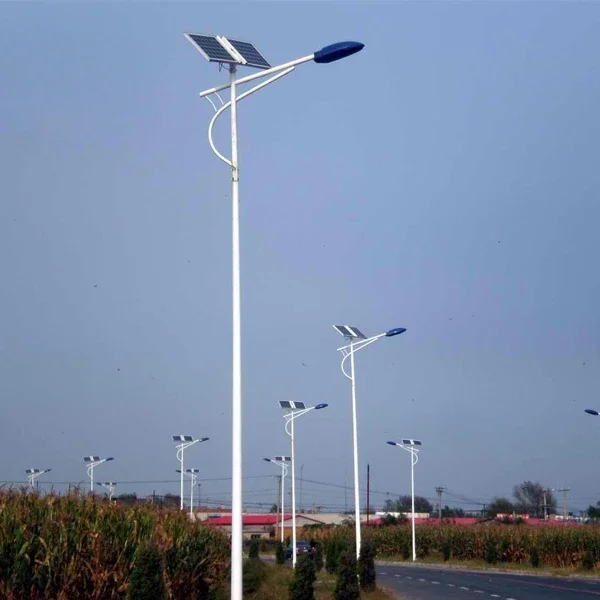 Hot Dip Galvanized Steel Street Light Poles Solar LED Street Light Price