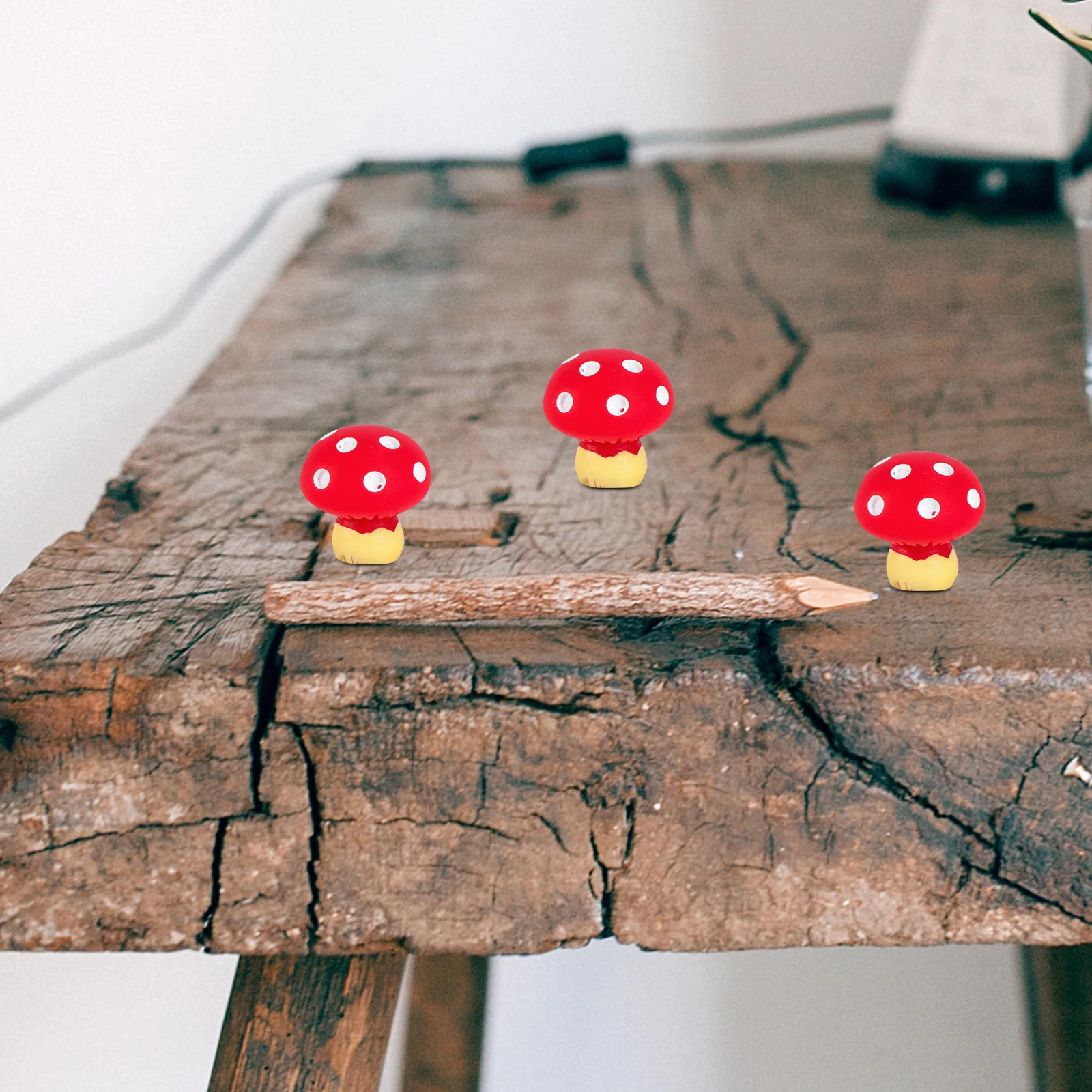 

10Pcs Mini Resin Landscape Adornment Cartoon Mushroom Decor for Home Desktop Potted Plant Decoration Mushroom Adornment