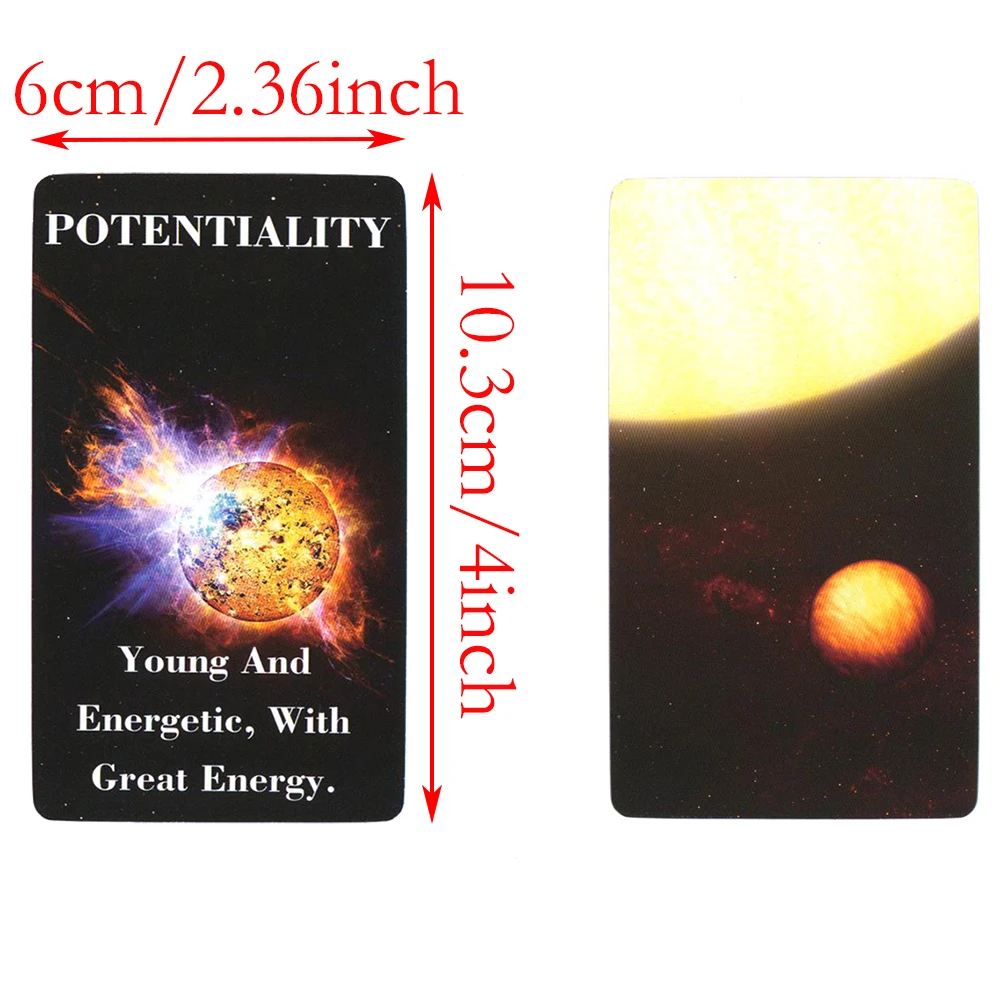 New Occult Cosmos Oracle Cards Keywords Prophet Prophecy Divination Tarot Deck 64-cards English Meaning on It Fortune Telling