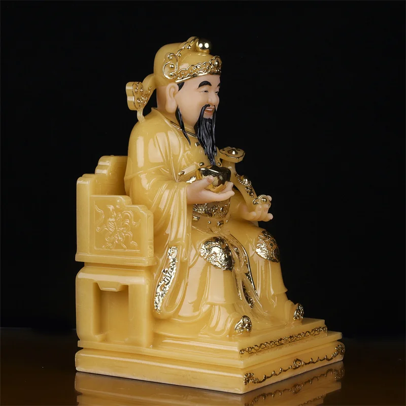 large Asia high grade jade CAI SHEN YE Mammon God of wealth buddha statue HOME SHOP COMPANY bring wealth Amass fortune money