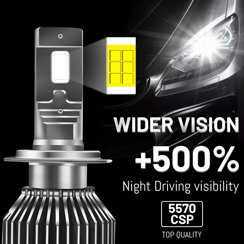 

Drivereyes H4 LED 800W Headlights H7 H11 5570 CSP H1 H8 H9 6000K White Chips 4300K 9005 9006 No Error For Lenses 12V Plug&Play