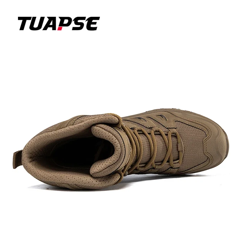 Tuapse botas de combate de treinamento de campo dos homens ao ar livre respirável botas de caminhada tênis casuais sapatos de trekking bota de escalada de montanha