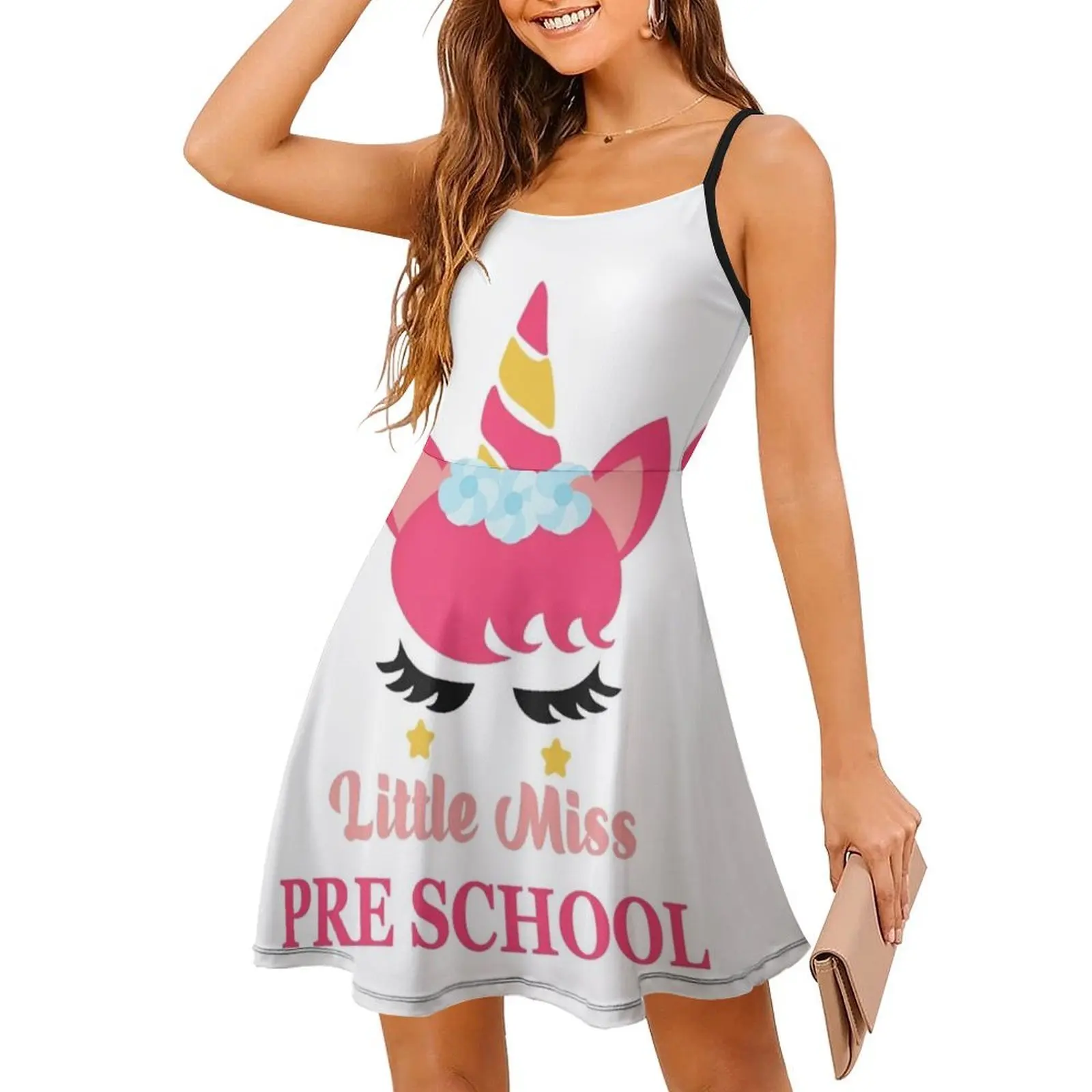 فستان حفلات أنيق لمرحلة ما قبل المدرسة في اليوم الأول للنساء لمرحلة ما قبل المدرسة مع خيارات قصيرة/طويلة/بدون أكمام للعودة إلى