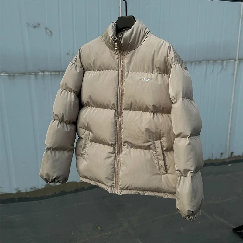 Autumn Winter Warm Stand Collar Thick Outdoor Puffer Jackets Men Women Logo Embroidery Saint Down Jacket Thick Coats