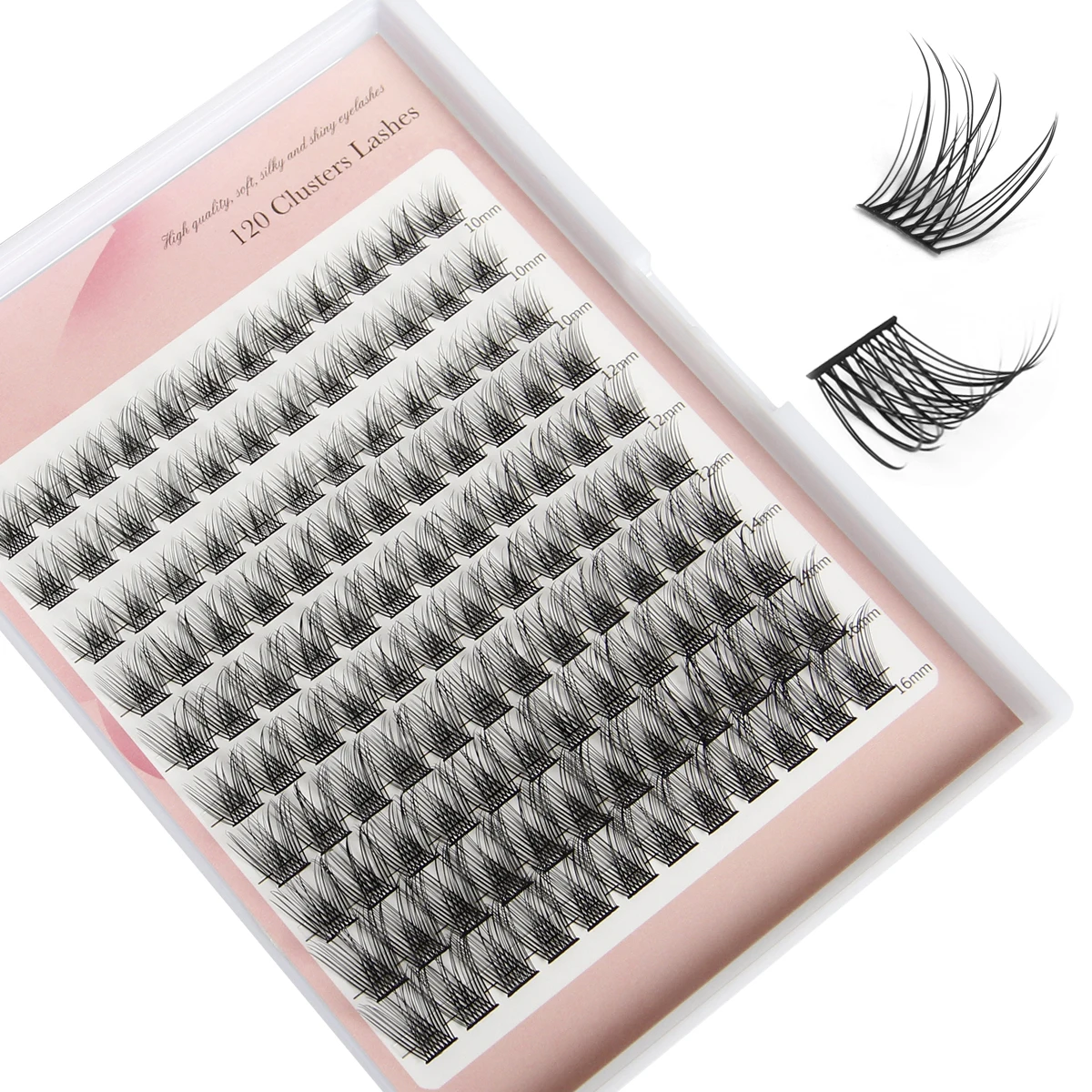 

Cluster Lashes 80/120 Pcs Wide Stem Individual Lashes C/D Curl 10-16mm Length DIY Eyelash Extension False Eyelashes Natural