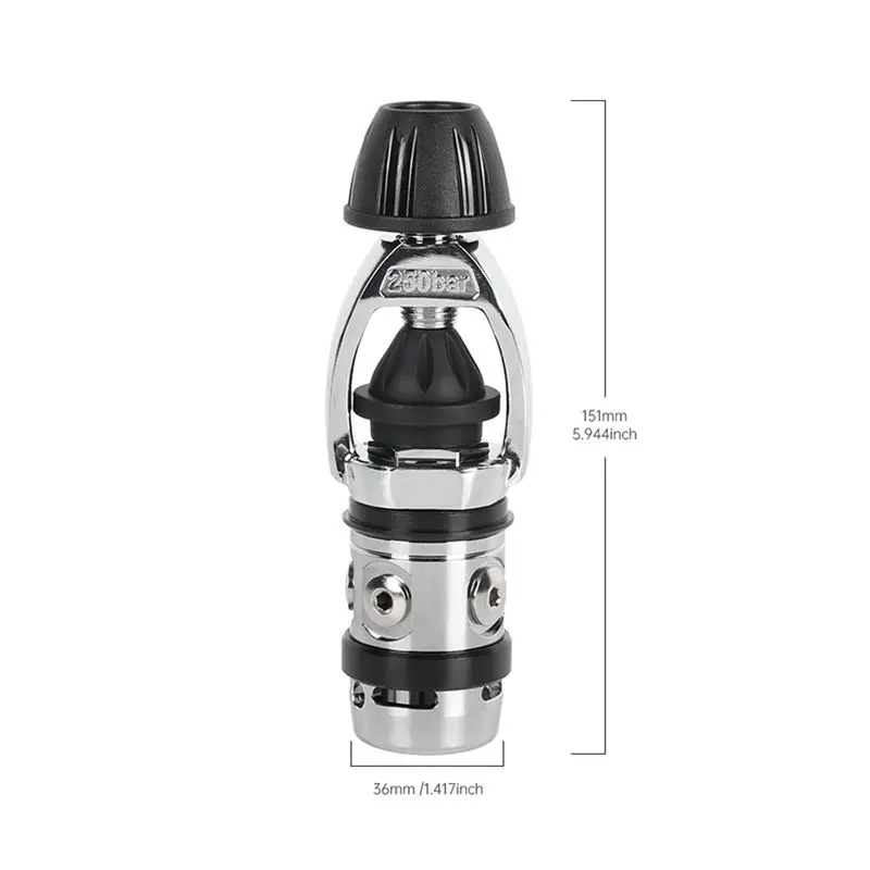 A89E-Scuba Diving Regulator 5 Ports Design First Second Class Reducing Valve Diving Supplies