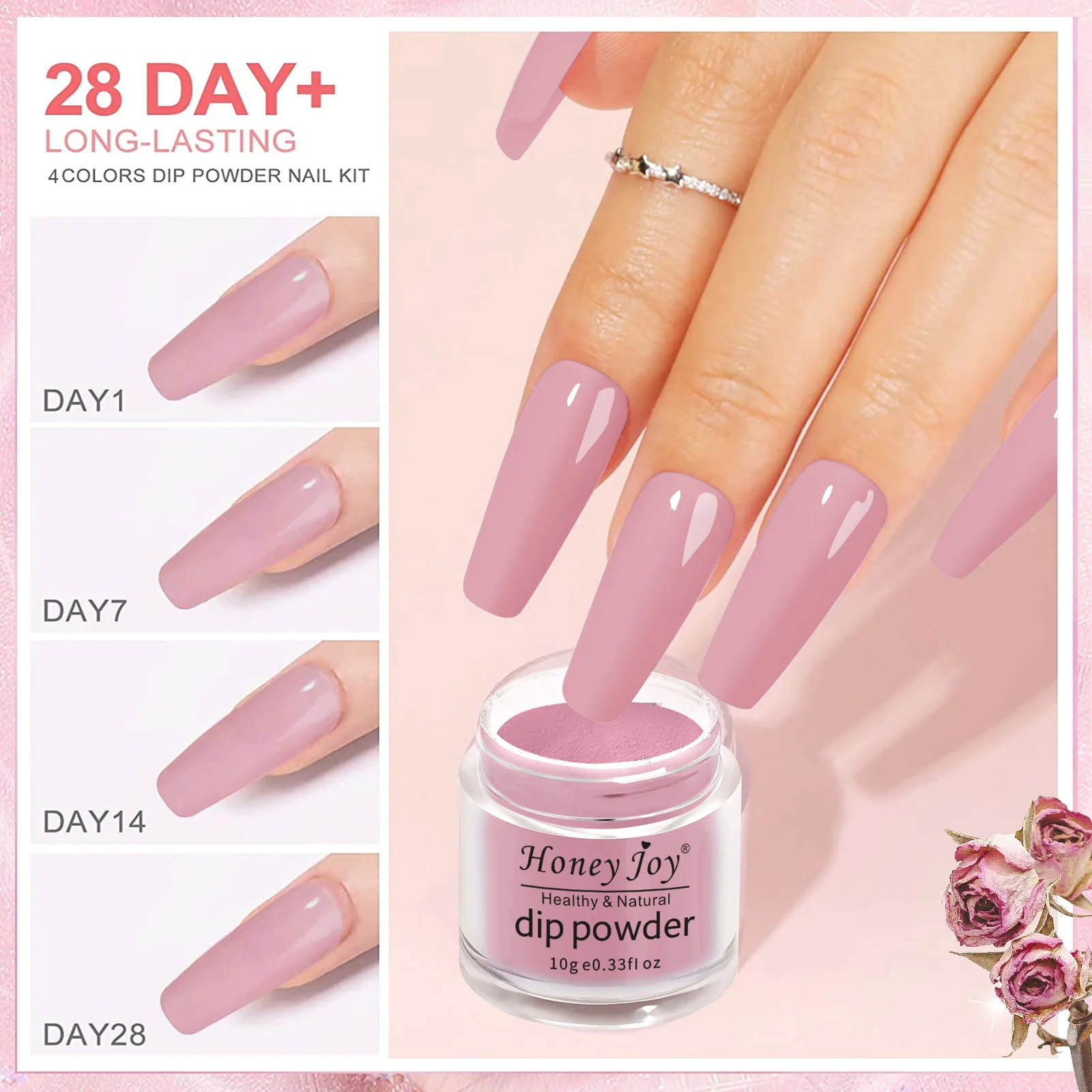 Kit de pó para unhas, conjunto de pó acrílico com base, ativador de revestimento superior para arte em unhas francesas, salão de manicure, presente diy, sem uv