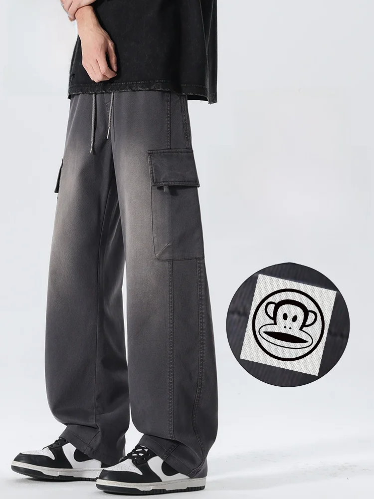 

PaulFrank 2026 Spring Summer Men's Casual Loose Straight Leg Work Pants Breathable Comfortable Lightweight Trousers