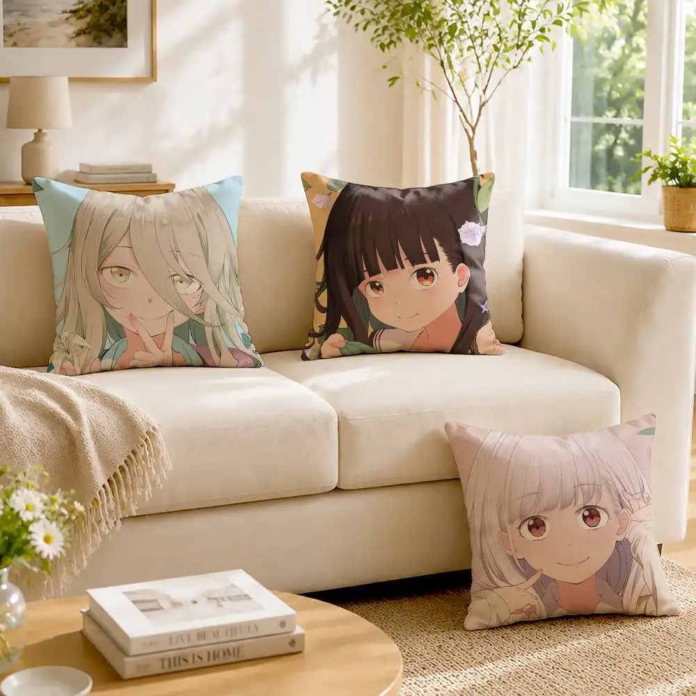 Make Heroine ga Oosugiru Makeine Customizable Square Cushion Cover Double Sided Print Pillow Case