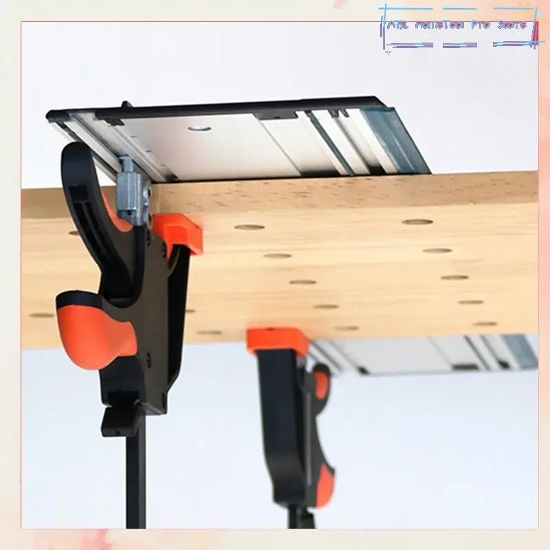 

Track Quick Clamps - Secure And Fast Clamping For Track-Saw Tracks, Push-Button Fast Release, Table Saw Quality Cut-A73I