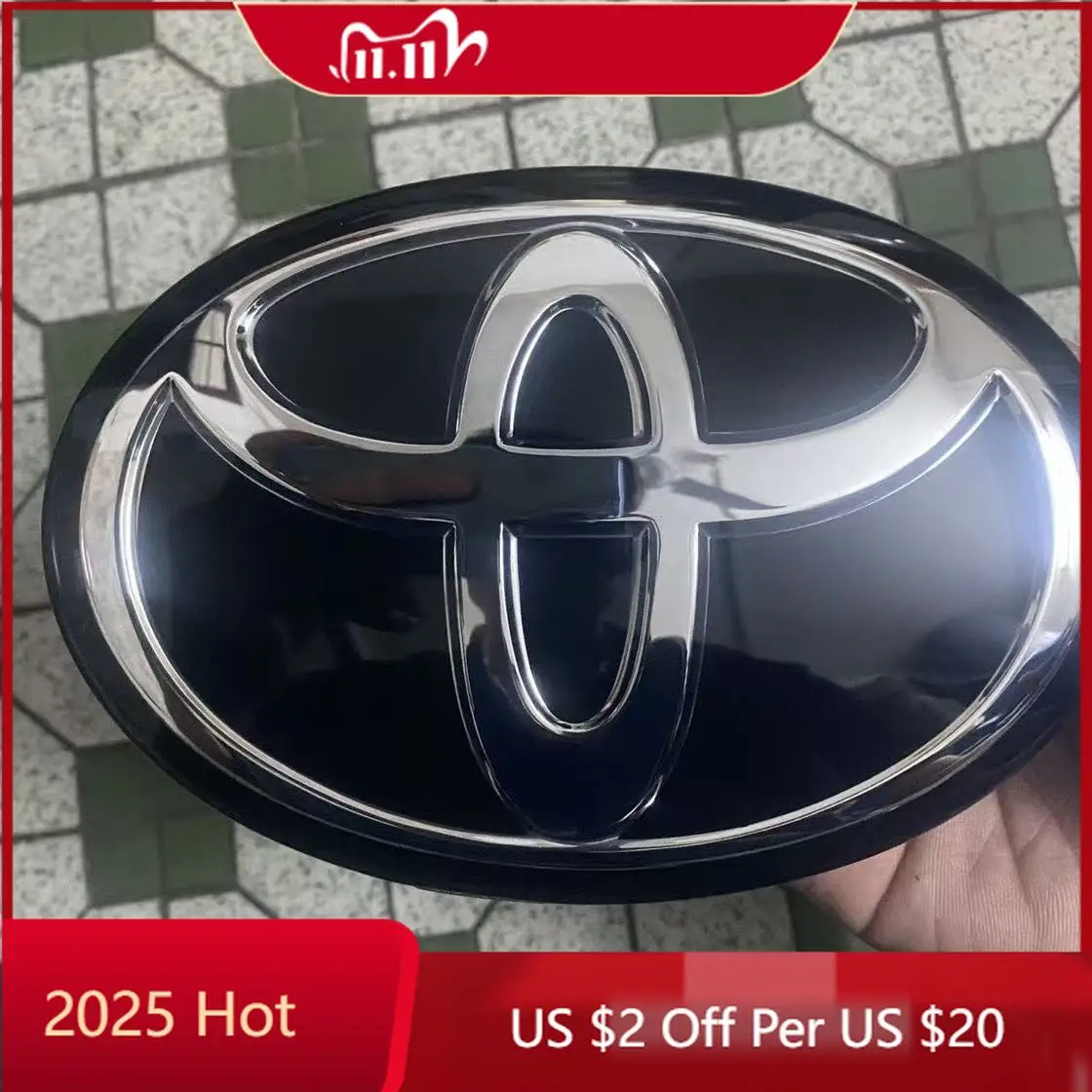 

Для Toyota 2026, новые колпаки ступицы, эмблема передней решетки с эпоксидным покрытием 190x130 мм для Toyota Tundra и Land Cruiser 2017-2018 | Заменяет
