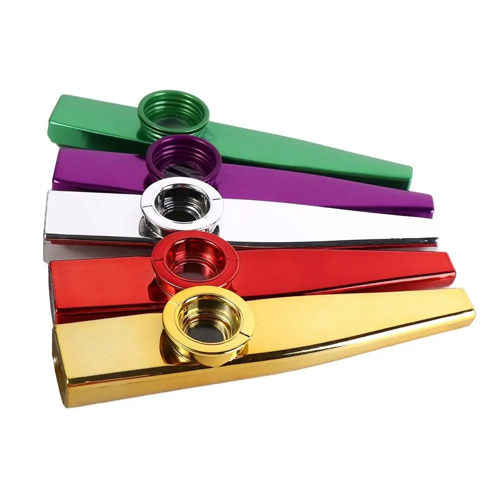 Aluminium Alloy Metal Kazoo Learn Easily Detachable Diaphragm Mouth Kazoos Instruments Durable Musical Instruments Flutes