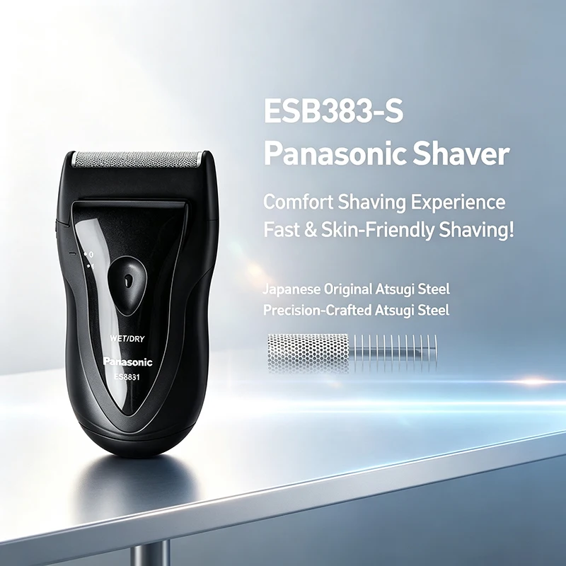 Panasonic B383 Portable Shaver Wet Dry Floating Head Japanese Blade Washable Travel Men Razor Give Your Boyfriend A Holiday Gift