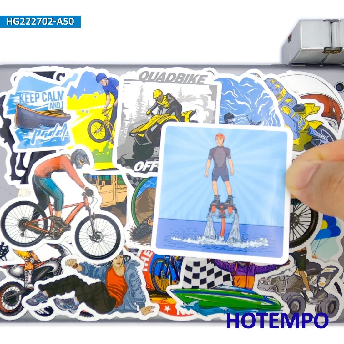 20/30/50Pieces, Extreme Sports Stickers, OFF-ROAD Ride Climbing Surfing, Mixed Style, for DIY Creative Decoration, Funny Sticker