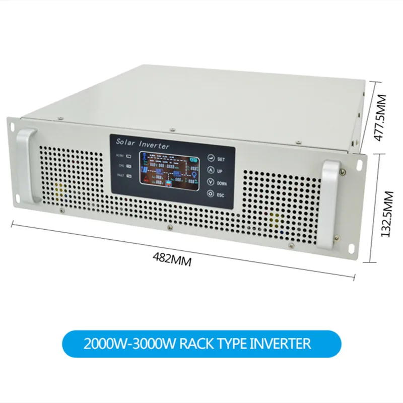 

Солнечный инвертор 3 кВА, 24 В/48 В, 3 кВт, 3000 Вт, инвертор в стойку, отключенная сеть с контроллером солнечного зарядного устройства Mppt, 70 А