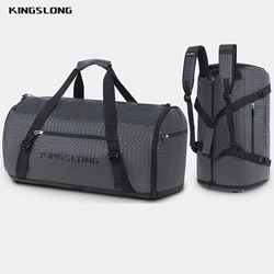 KINGSLONG-Mochila GRANDE DE 45L para viaje deportivo, morral de negocios para ordenador portátil, resistente al agua, con bolsillo para zapatos