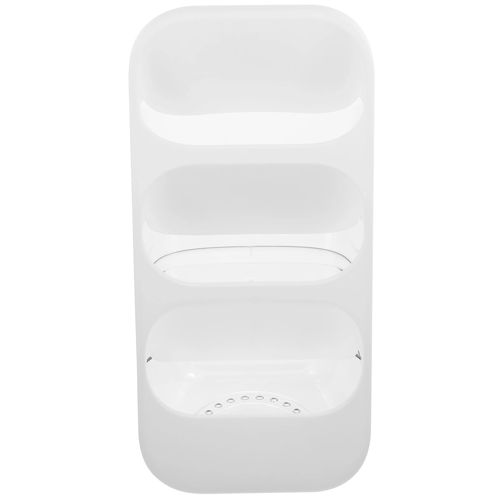 

3 Tier Kitchen Utensil Holder 13x16.1x33.4cm Elegant White Chopstick Fork Spoon Slanted Drain Rack Storage ganizer Reusable