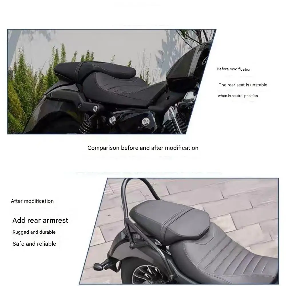 For Benda motorcycle ROCK250/300 backrest rear armrest backrest back pointed bow motorcycle modification accessories