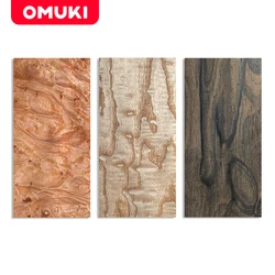 OMUKI 5pcs Natural Wood Veneer Guitar Headstock Veneer Guard Board Thin Wooden Board DIY Decoration Handmade Panel