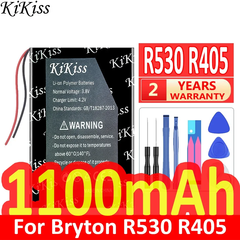 KiKiss Battery 1100mAh For Bryton R530 R405 530 GPS