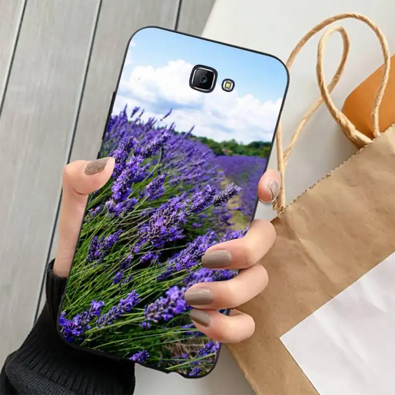 Lavender Purple flowers Phone Case for Samsung J 2 3 4 5 6 7 8 prime plus 2018 2017 2016 core