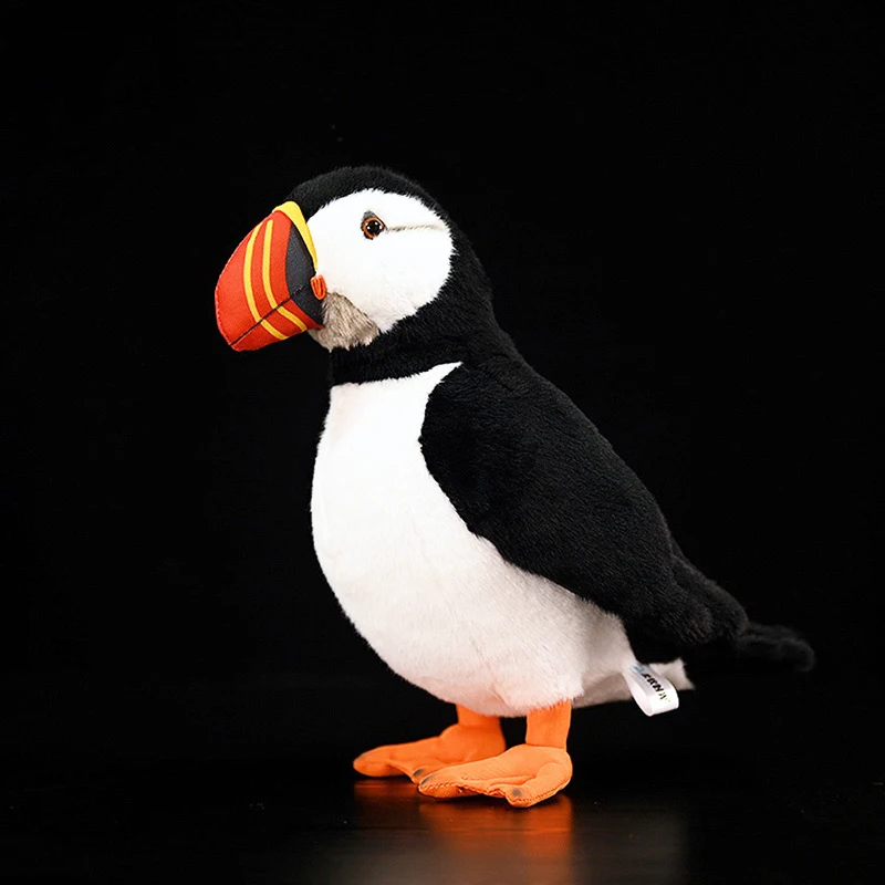 Atlantic Puffin Plush Toy Cute Puffin Plushie Lifelike Stuffed Fratercula arctica Animals Simulation Doll Christmas Gift For Kid