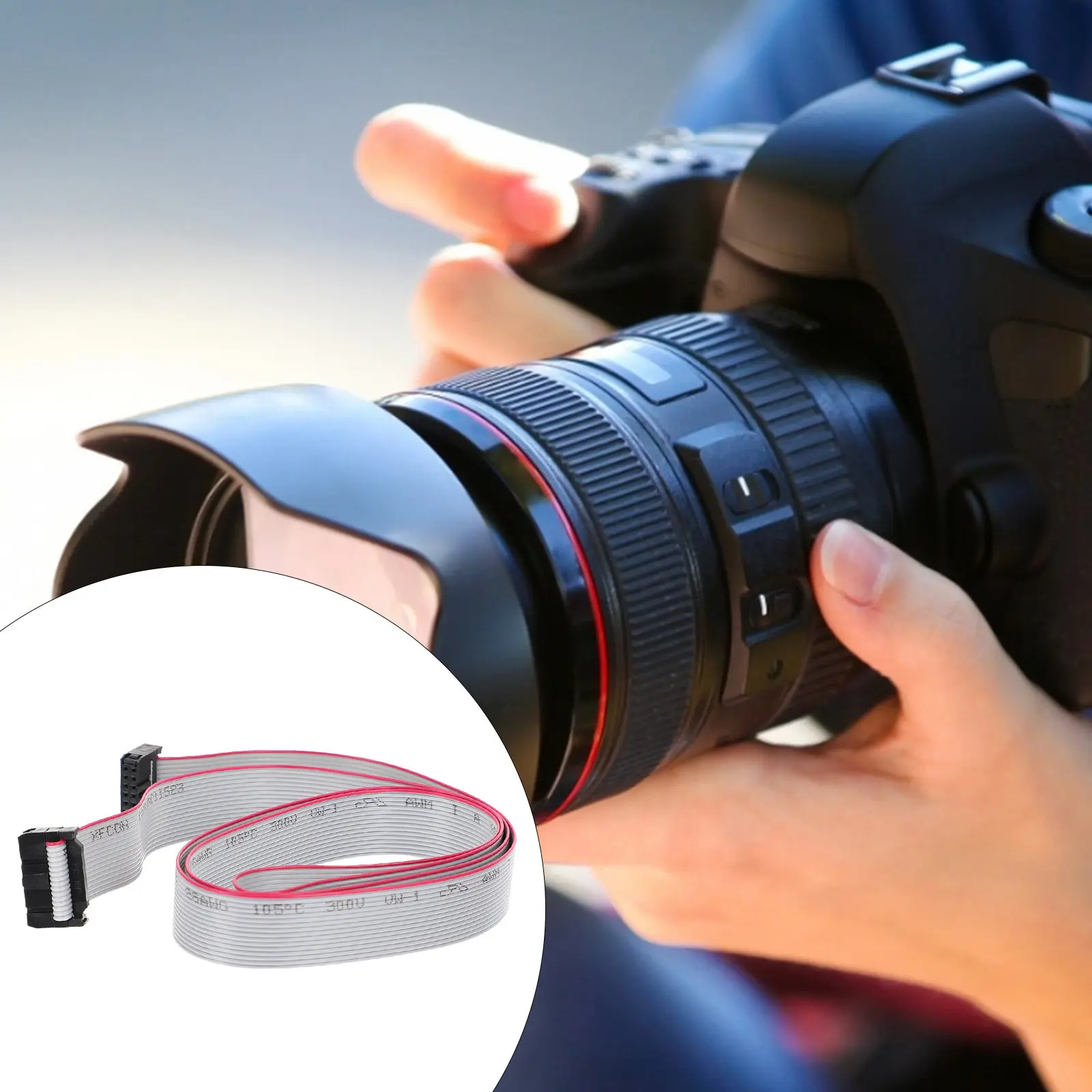 4Pcs Flat Ribbon Cable 16 Pin Female to Female Idc Connector 2.54mm Pitch for Programmers Digital Cameras Laptops LCD