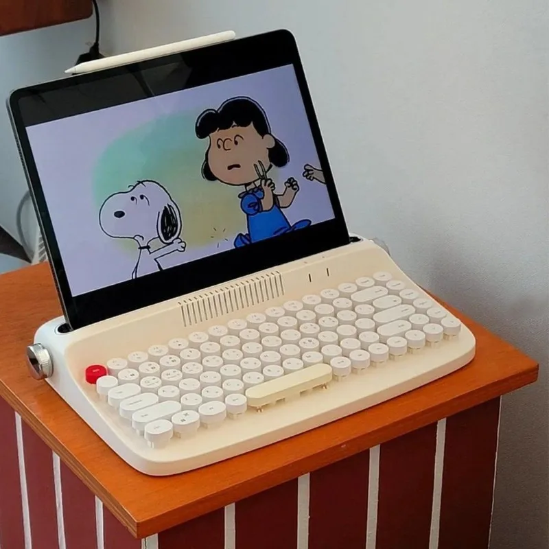 Keyboard Bluetooth Retro Typewriter Keys Universal Hongmeng Notebook iPad Android