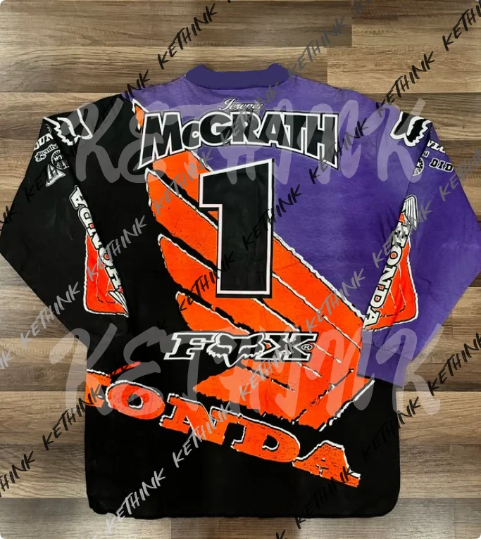 

Honda 2026, популярный дышащий мотоциклетный трикотаж с длинными рукавами # Рубашка McGRATH для езды на велосипеде 1, удобный топ для гонок по бездорожью