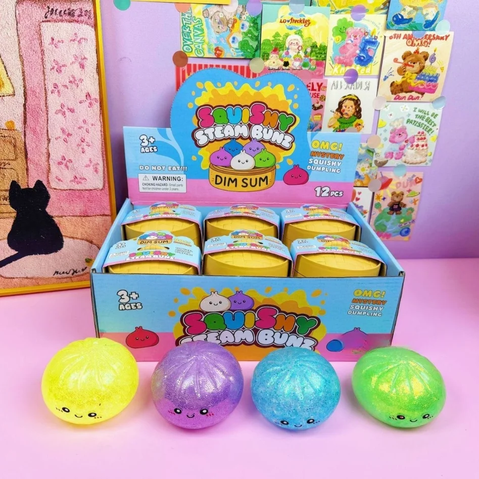 

Pectin Plus Granules Cute Small Cage Buns Decompression Vent Modeling Office Toys Kneading Music Simulation Blind Box