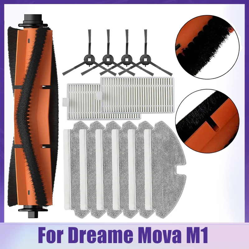 For Dreame Mova M1 Main Brush Side Brush Mop Cloth HEPA Filters Spare Accessorie Vacuum Cleaner Replacement Part