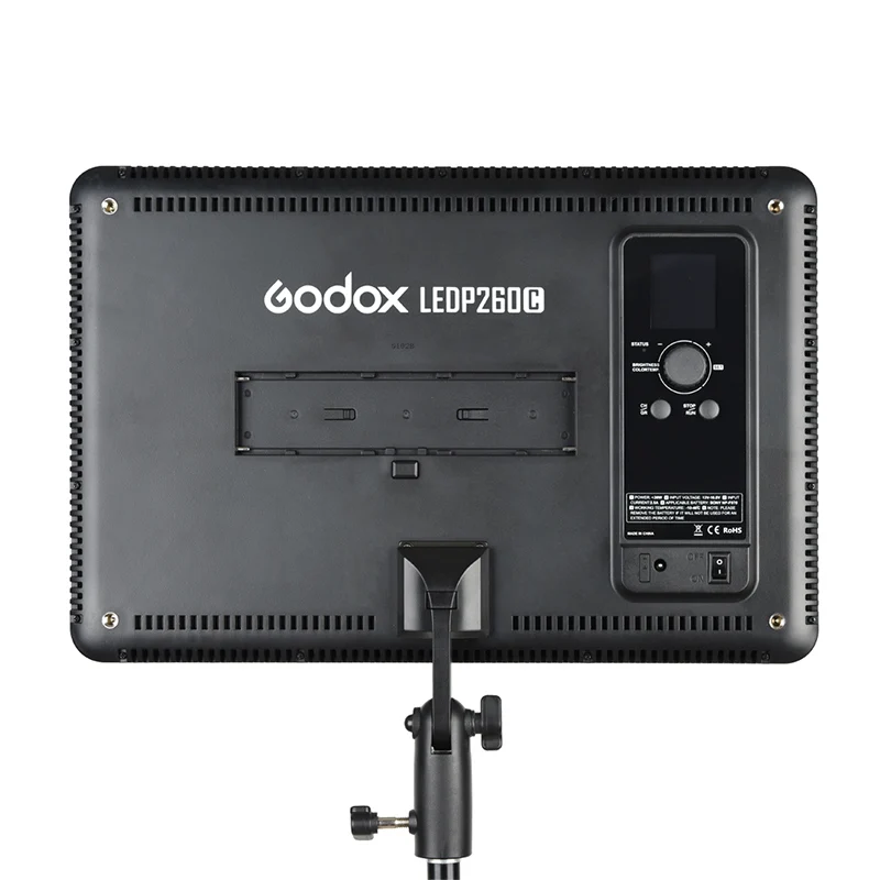 Imagem -02 - Godox Ledp260c 3300 5500k Led Bi-color & Pode Ser Escurecido Estúdio Luz de Vídeo Painel da Lâmpada para Câmera dv Filmadora Mais Adaptador ac Livre