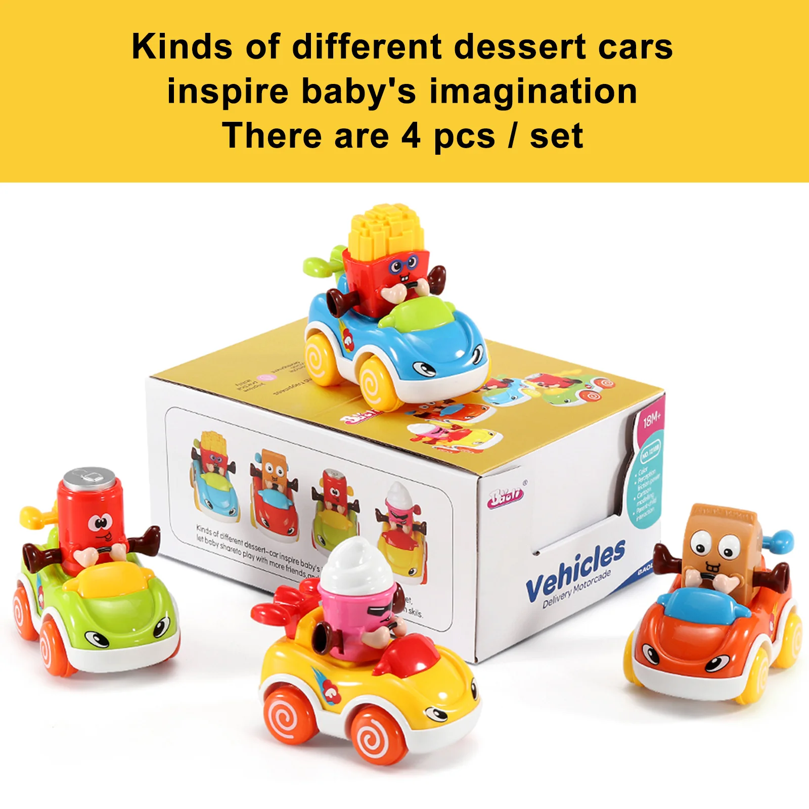 아이들을 위한 재미있는 만화 풀백 자동차 세트 - 아이들이 좋아할 다채로운 대화형 학습 장난감 장난감