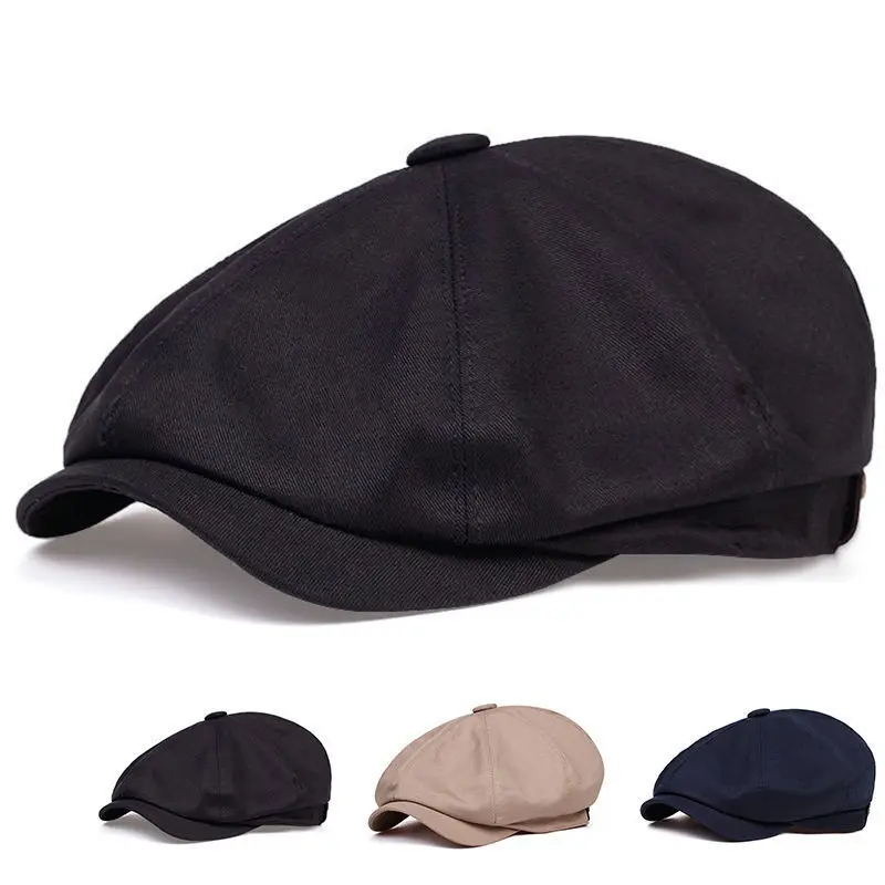 Newsboy-Hüte für Herren, flache Kappe, Baumwolle, verstellbar, atmungsaktiv, Irish Cabbie Ivy Driving Hunting Hat – Detail 3