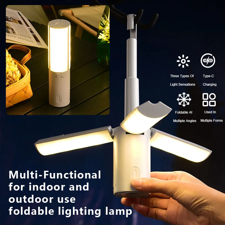 

Portable Folding Camping Light USB Rechargeable Tent Light Camping Torch Emergency Lamp Outdoor Fishing Camping Tent Light