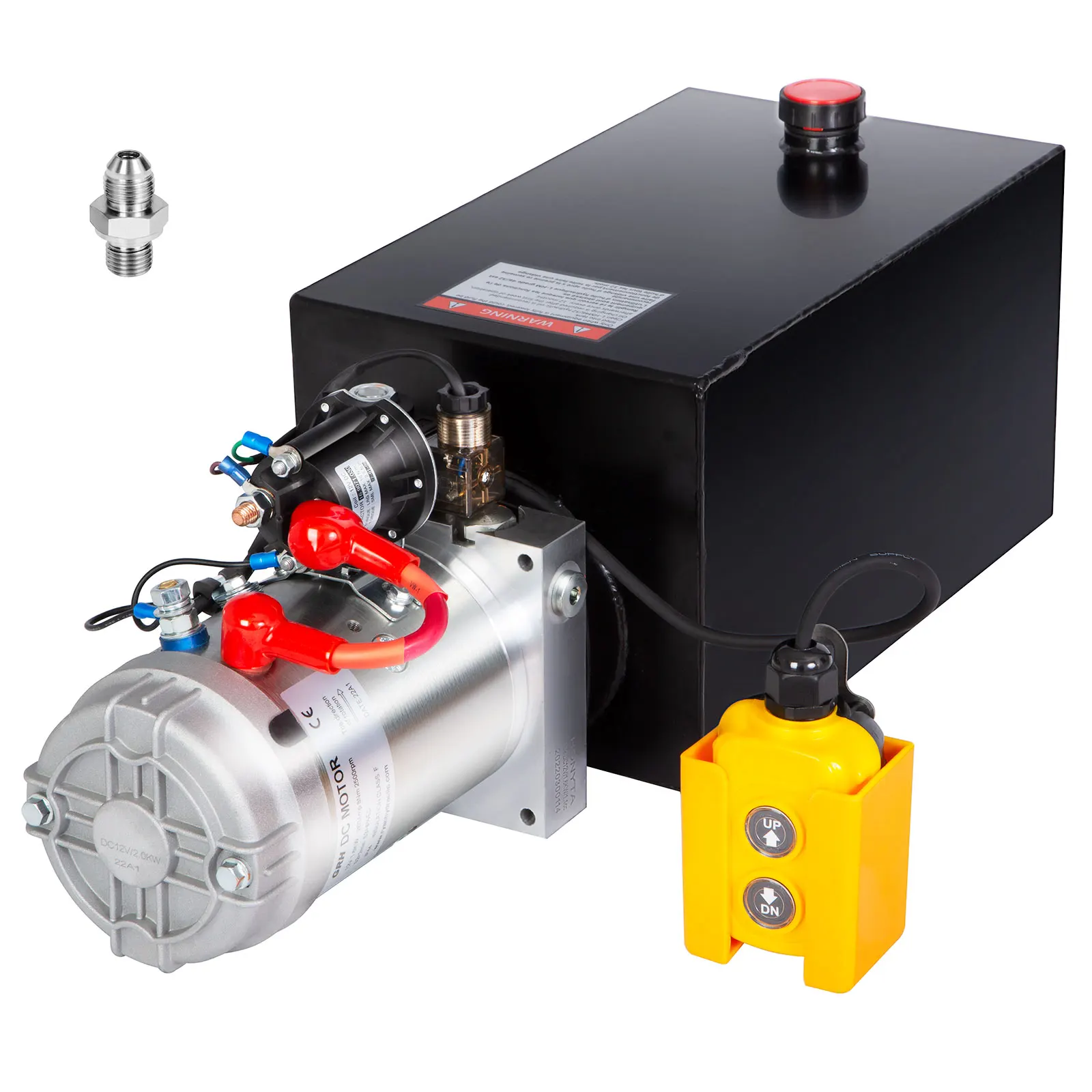 مصنع وحدة الطاقة الهيدروليكية عالية الجودة DC12V/1.6KW وحدة الطاقة الهيدروليكية من الحديد الزهر لمقطورة قلابة