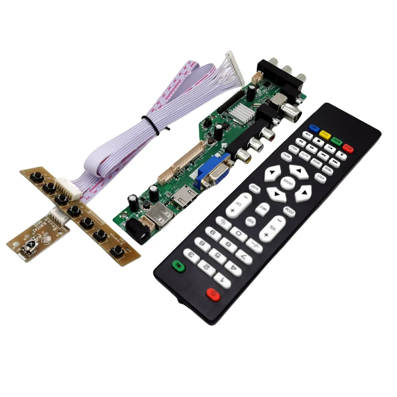 ZS.63W.A8R00 DVB-C DVB-T2 DVB-T 3663 Universal LCD TV Controller Driver Board UPGRADE 3463A Russian USB play+7 key board