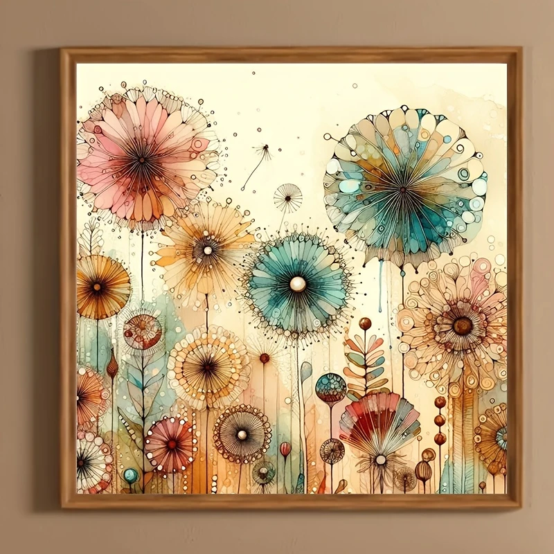 

Plants Colorful Dandelions 500PCS/1024 PCS Jigsaw Puzzles Challenging Family Activity Game for Gameroom Bedroom Gift Frameless